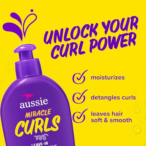 Aussie Miracle Curls with Coconut Oil, Paraben Free Detangling Milk Treatment, 6.7 fl oz
