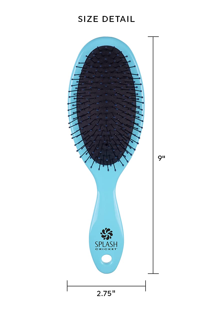 Cricket Splash Detangling Brush, Blue, 6 Ounce