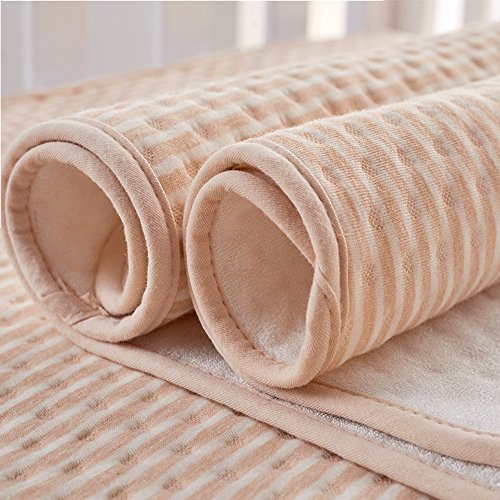 Natural Colored Cotton Waterproof Sheet,Baby Crib Pee Pads Or Incontinence Bed Pad Pack N Play Mattress Protector for Child Adults and Pet (L)