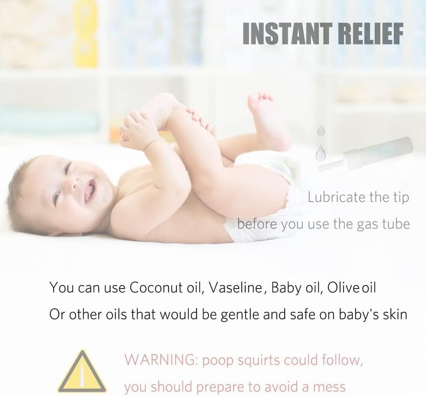 10 Count Gas and Colic Reliever for Babies, JAPARA Baby Gas Passer, Natural Solution for Baby Colic and Gas Relief, 100% Safe & Effective Instant Constipation Relief for Gassy Babies