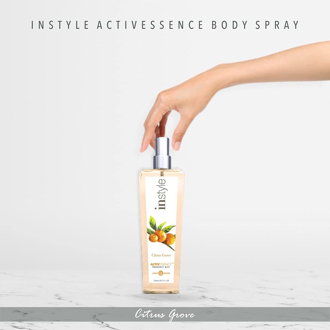 Instyle Activessence Body Spray, Citrus Grove, 8 Fluid Ounce