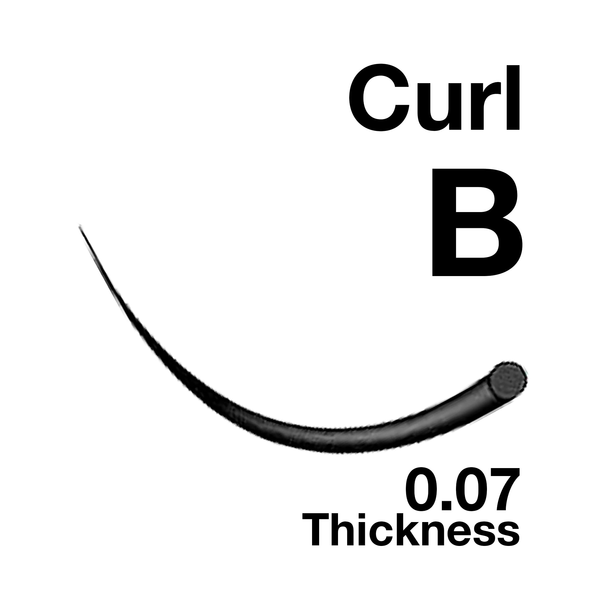 EMILYSTORES Eyelash Extensions 0.07mm Thickness B Curl Length 13mm Silk Mink Fake Eye Lashes In One Tray