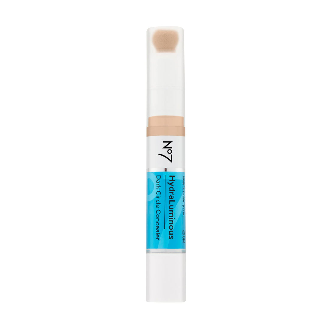 No7 Hydraluminous Concealer - Full-Coverage Under Eye Concealer for Dark Circles with Caffeine & Ceramides - Hydrating & Brightening Eye Makeup - Shade 2 (3.9ml)