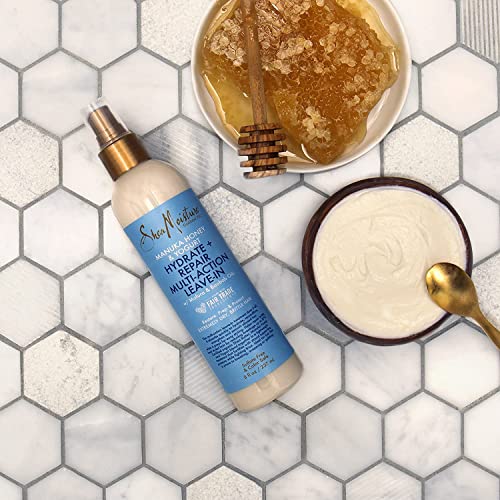 SheaMoisture Leave-In Conditioner Spray 2-Pack – Manuka Honey & Yogurt Hydrate + Repair Multi-Action Hair Repair Treatment for Dry, Frizzy Hair, Premium Gift Set, 8 Oz Ea