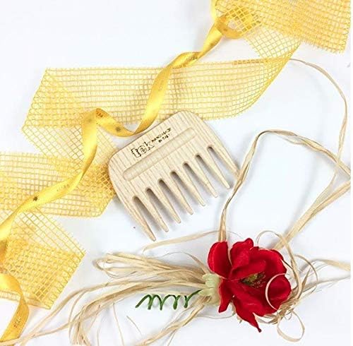 Tek afro hair comb in ash wood - Handmade in Italy