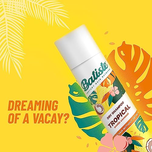 Batiste Dry Shampoo Tropical, Coconut & Floral Fragrance, No Rinse Spray 350ml (11.8 oz.) - 2 Pack