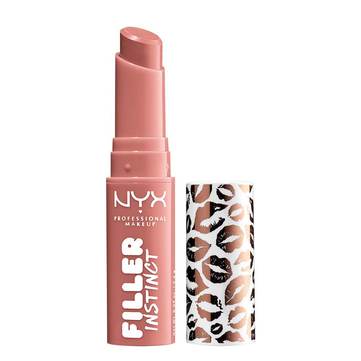NYX PROFESSIONAL MAKEUP Filler Instinct Plumping Lip Color, Lip Plumper Balm - Beach Casual, Nude Pink