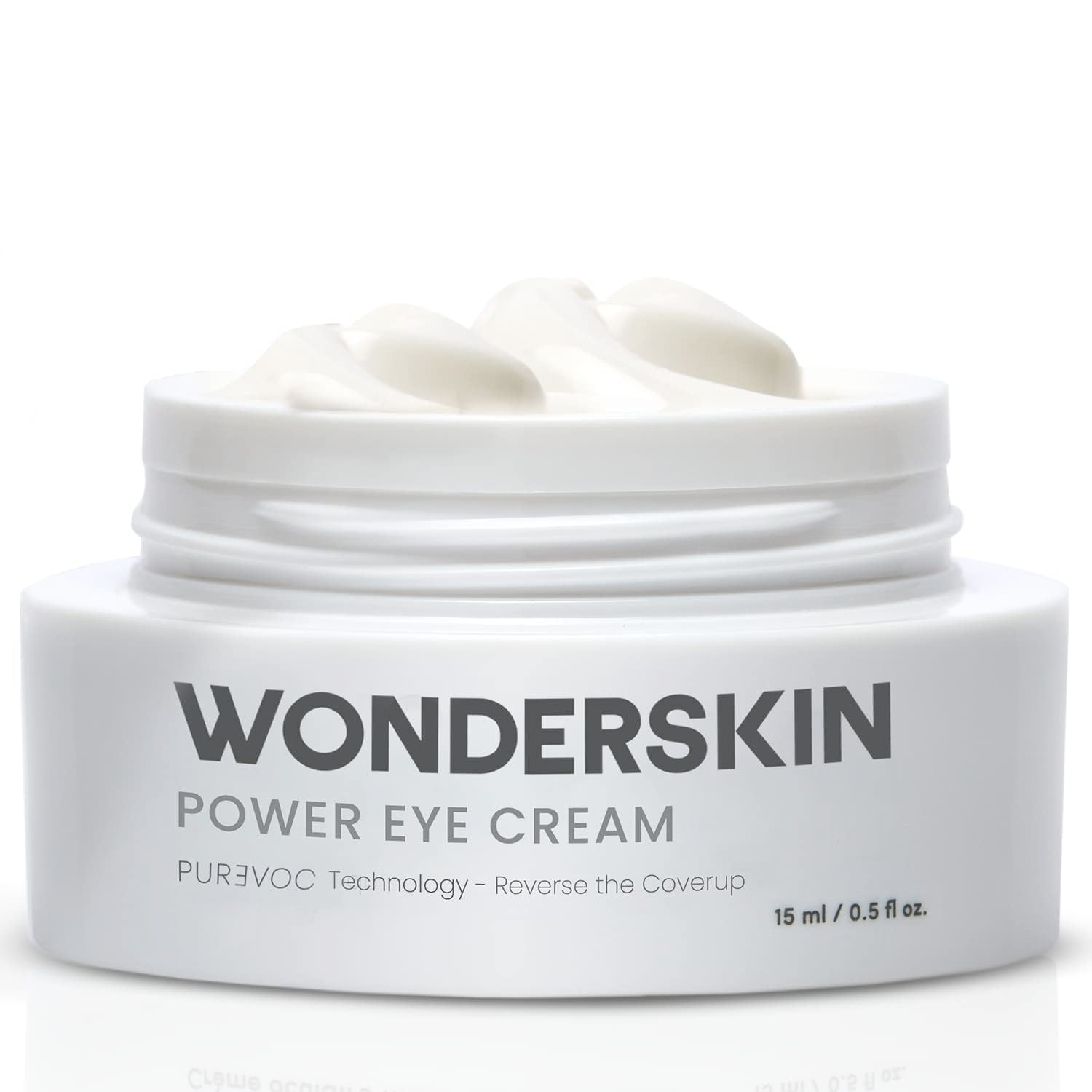 Wonderskin Purevoc Eye Cream for Dark Circles and Puffiness 0.5 Oz - Under Eye Cream for Women and Men with Mango & Shea Butter, Squalane - Fragrance-Free