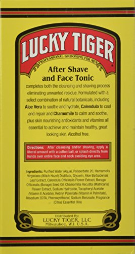 Lucky Tiger After Shave and Face Tonic, 8 Ounce