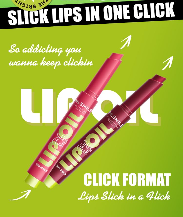 3 Colors Fat Lip Oil, Click Slick Moisturizing and Long-lasting Lip Balm, Non-stick and High Pigment Lip Glow Oil, Lightweight Lip Plumper with Coconut Oil Makeup (Set A)