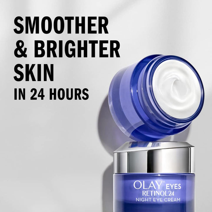 Olay Regenerist Retinol Eye Cream, Retinol 24 Night Eye Cream, 1.7oz + 1 Week Of Whip Face Moisturizer Travel/Trial Size