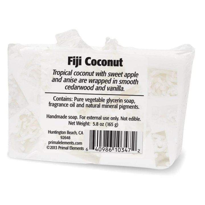 Primal Elements Fiji Coconut Wrapped Bar Soap, 6.0 Ounce