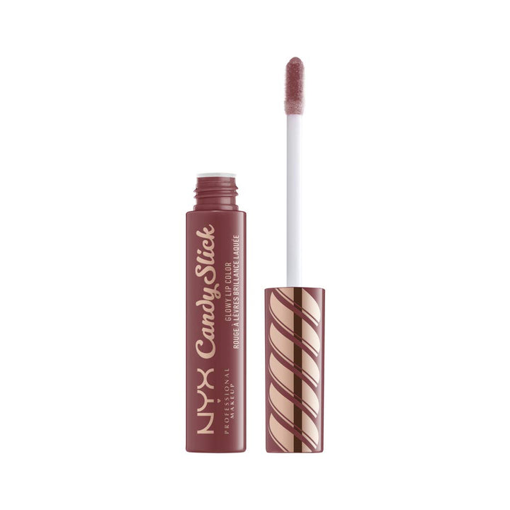 NYX PROFESSIONAL MAKEUP Candy Slick Glowy Lip Color, S'more Please, 0.25 Ounce