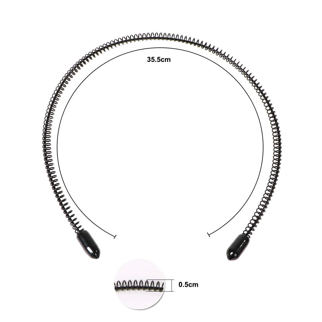 MansWill Small Spring: Men'S Slicked Back Headband, Outdoor Sports Fashion Pigtail Hair Band/Never Paint-Shedding Metal Head Buckle Clip For Mens Long Hair, Braid And Other Hair Styles - S