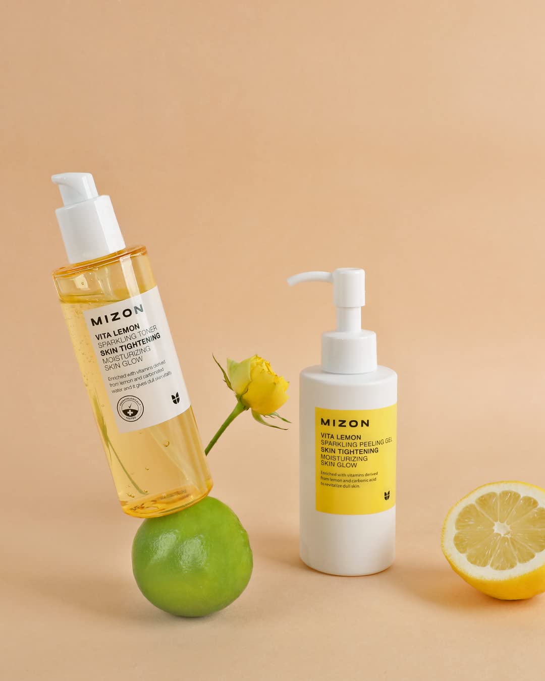 MIZON Vita Lemon Peeling Gel, Lemon Peel Oil and Sparkling Water, Skin Tightening, Moisturizing, Skin Vitality, Removes Dead Skin Cells, Exfoliating Gel (150g/ 5.3 Oz)