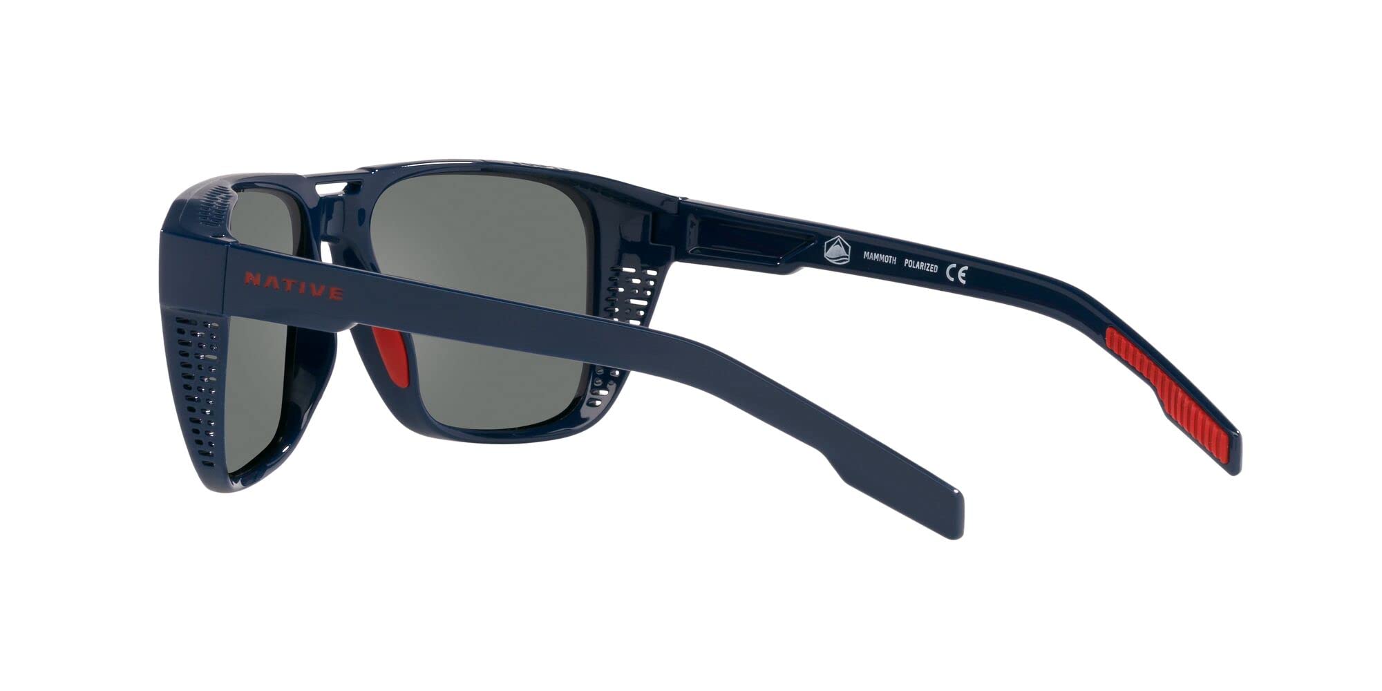 Native Eyewear Men's Mammoth Square Sunglasses, Polarized Silver Reflex, 57 mm