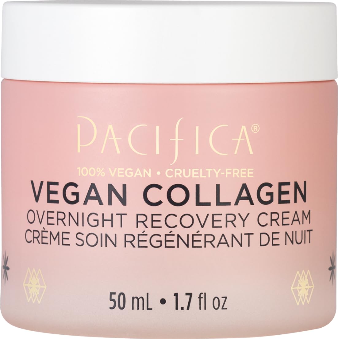Pacifica Night Face Cream - Vegan Collagen Overnight Recovery Cream, Nighttime Face Cream for Anti-Aging & Wrinkles, Improves Dry Skin & Redness Vegan, Clean Beauty, Dermatologist Tested