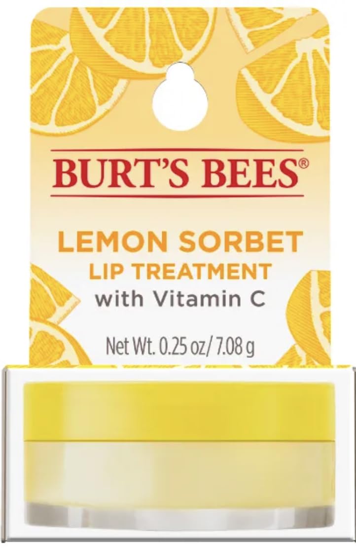 Burt's Bees 100% Natural Origin Lip Treatment with Sea Minerals Sweet Mint (Lemon Sorbet) - Hydrating, Moisturizing, Nourishing, Uplifting Lip Balm