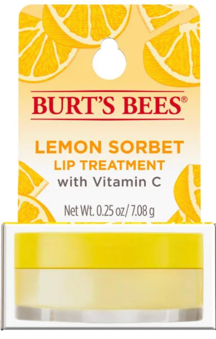 Burt's Bees 100% Natural Origin Lip Treatment with Sea Minerals Sweet Mint (Lemon Sorbet) - Hydrating, Moisturizing, Nourishing, Uplifting Lip Balm