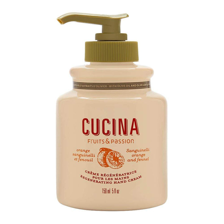 Fruits & Passion Cucina Regenerating Hand Cream Sanguinelli Orange and Fennel - 5 Oz / 150ml