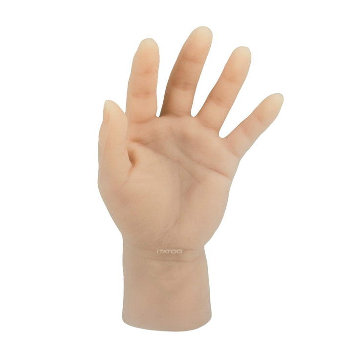ITATOO Silicone Tattoo Practice Hand with Short Arm Dummy Fake Skin for Artists and Beginners