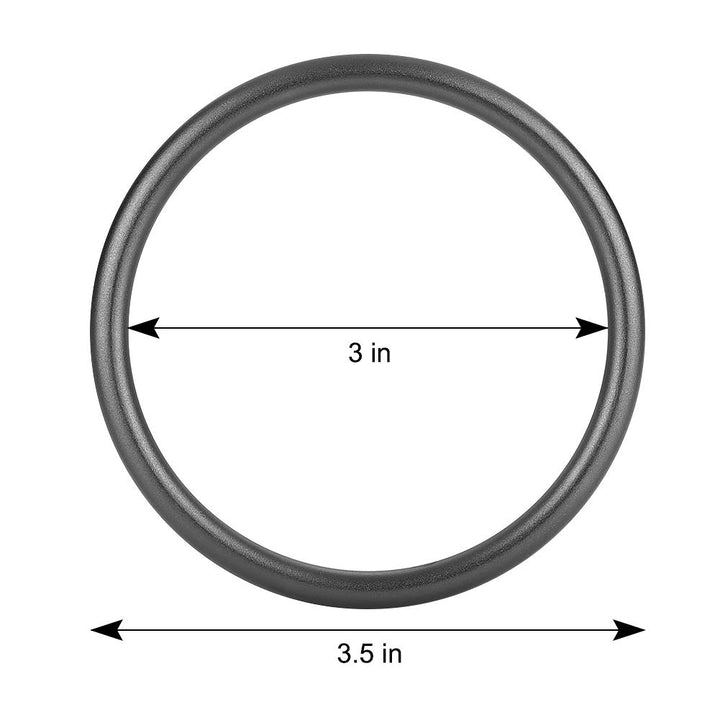 Accmor Aluminium Baby Sling Ring 3 inch Soft Wrap Carrier Rings Accessory for Infants Toddlers Newborn Kids (Gray)