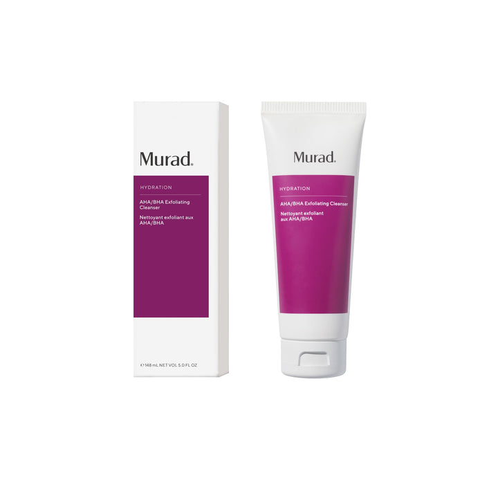 Murad AHA/BHA Exfoliating Cleanser - Hydration Exfoliating & Moisturizing Salicylic, Lactic and Glycolic Acid Face Wash - Creamy Skin Smoothing Treatment Backed by Science, 5 Fl Oz