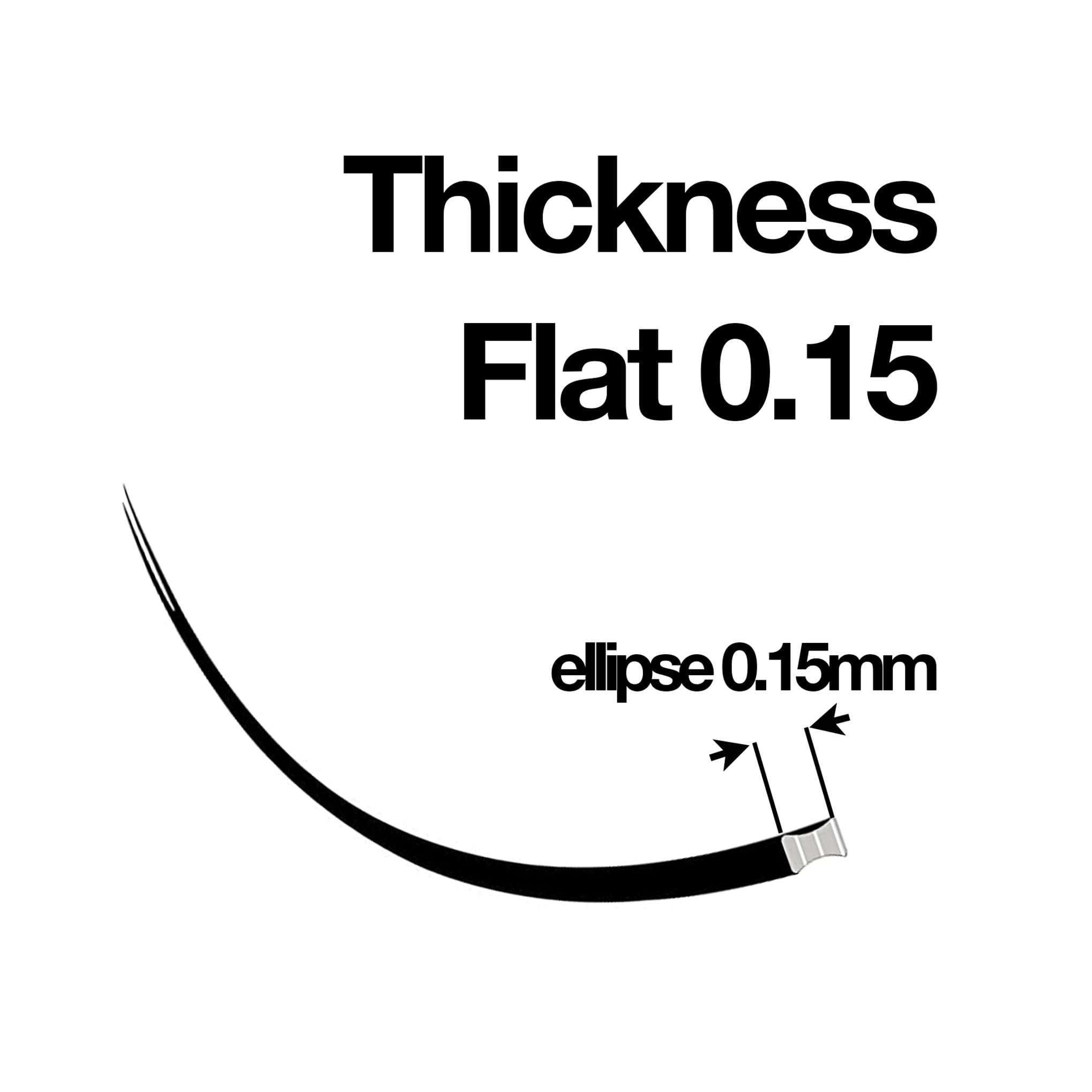 12MM : DESIRES LASHES By EMILYSTORES Ellipse 0.15mm Thickness C Curl Length 12mm Flat Shaped Volume Eyelash Extensions Single Size In One Tray Silk Mink Fake Eye Lashes