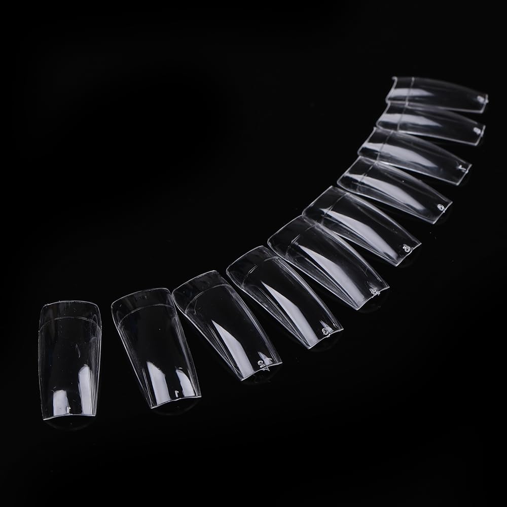 Yimart 500pcs Clear French Acrylic Style Artificial False Nails Half Tips with Box