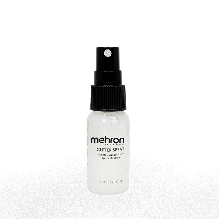 Mehron Makeup Hair and Body GlitterSpray (1 oz) (White)