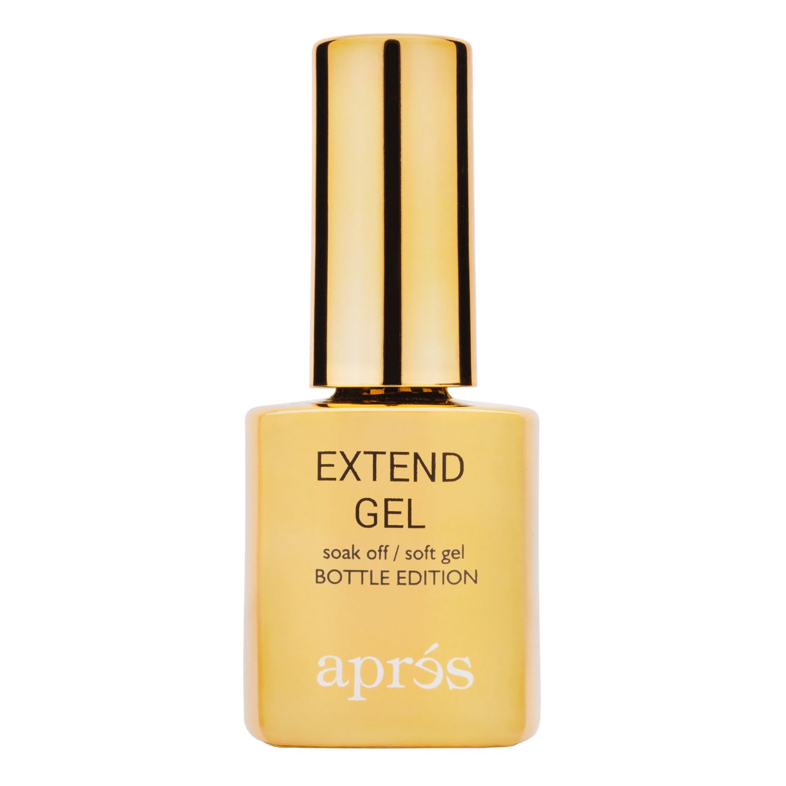 Apres Nail Extend Gel Gold Bottle | 15mL | Premium Quality | Soft Gel, Gel-X Tips Adhesive, Easy Application, Easy Removal, Soak Off, Applicator Included