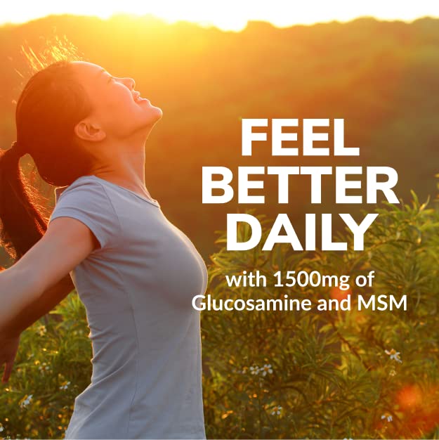 Vegan Liquid Glucosamine Supplement Plus MSM | 1500mg Glucosamine with MSM | Non Shellfish | GMO Free | Joint Support Supplement Derived from Vegetables | 32 oz | Made in USA