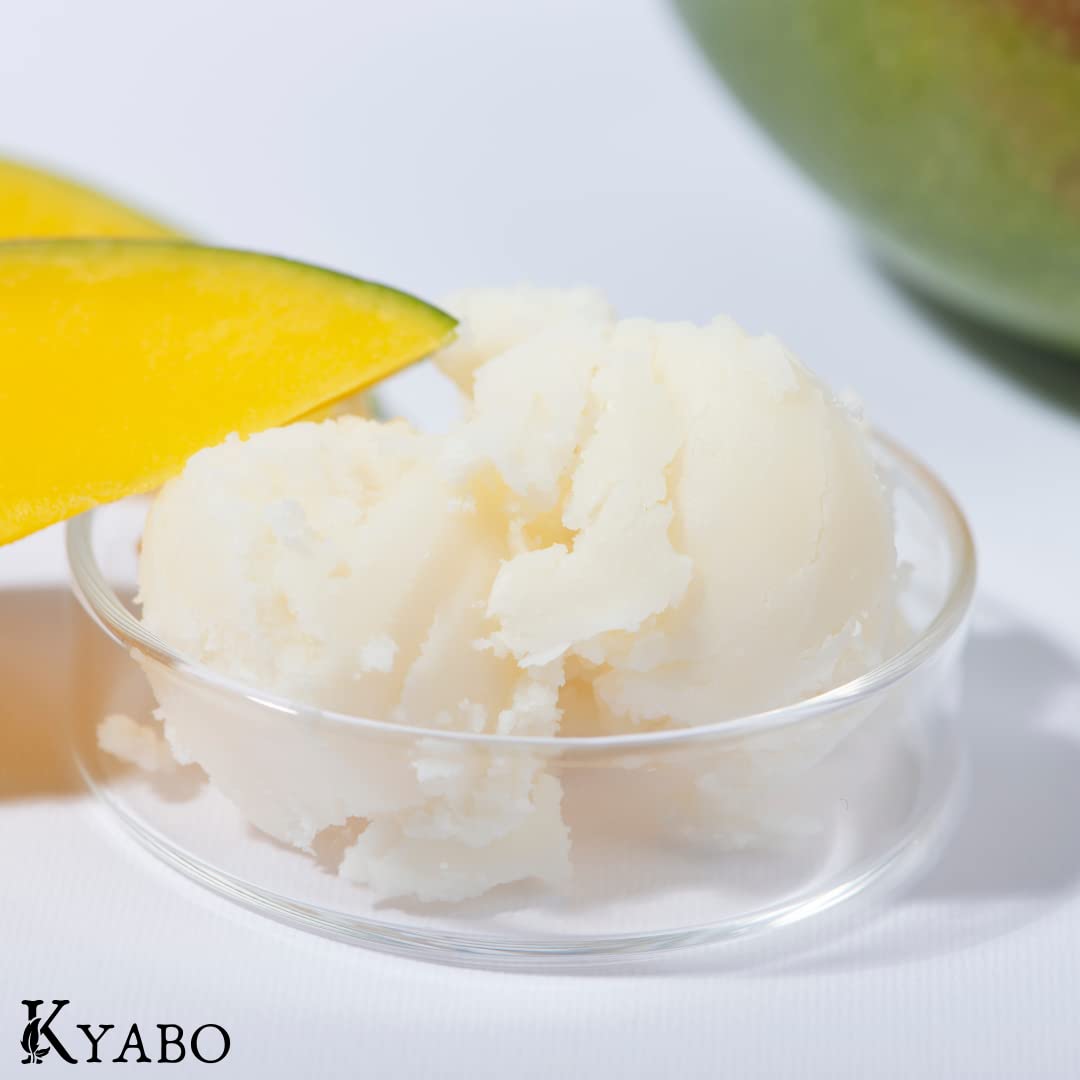 Kyabo 100% Pure Mango Butter, Raw, Organic, & Unrefined, Chemical-Free, Natural Skin Moisturizer, Great for DIY Body Butters, Lip Balm, Sun tanning Soaps, & Lotions (5 lb)