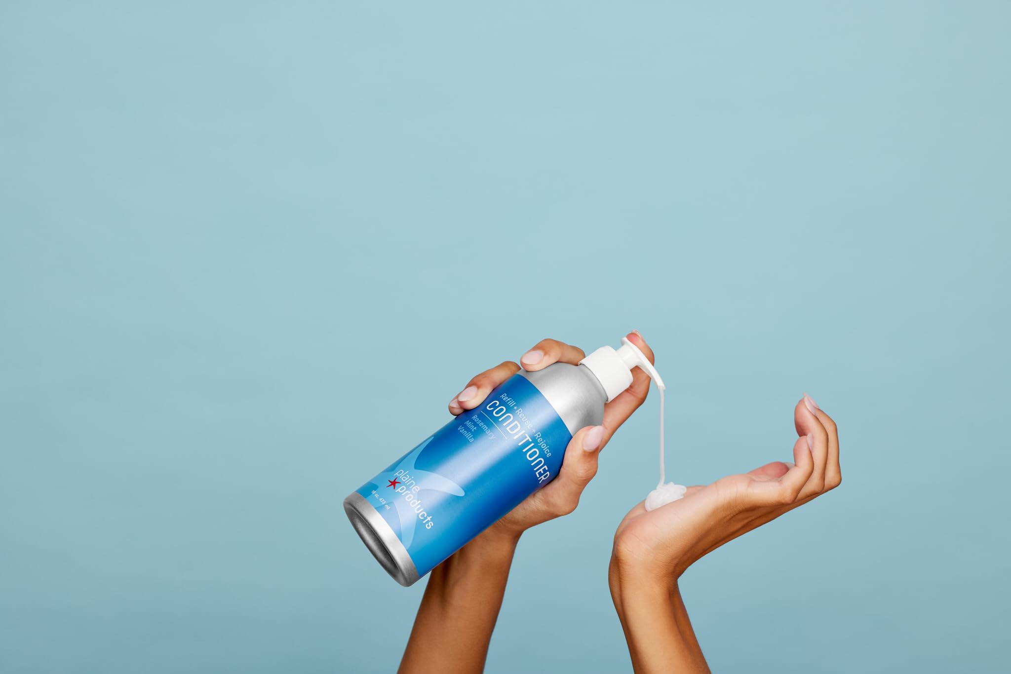 Shampoo + Conditioner: Rosemary, Mint, Vanilla, Returnable, Refillable, 16 oz (Original with pumps)