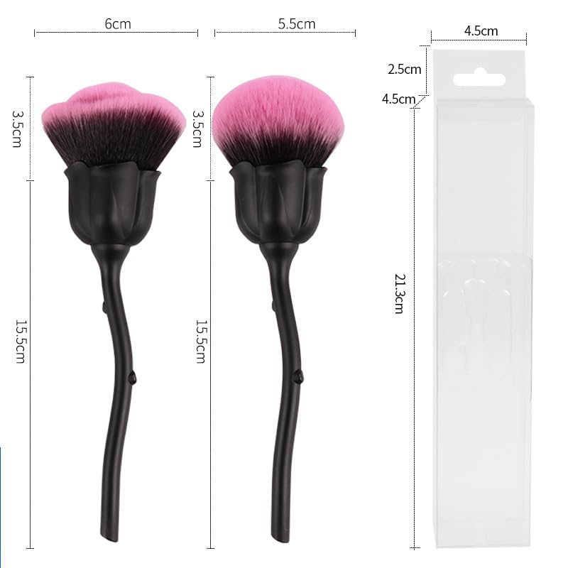 Makeup Brush, Cute Mushroom shape brush head, Fluffy nanofiber brush head, Moderately pick up powder, Wooden Handle has piano paint technology, suitable for face, Fondation Brush