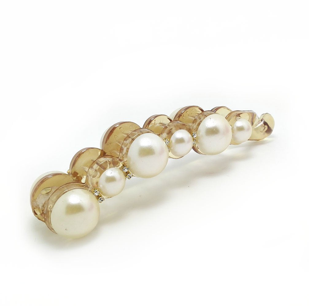 Meilliwish Pearl Banana Hair Clip (H49)(Brown)