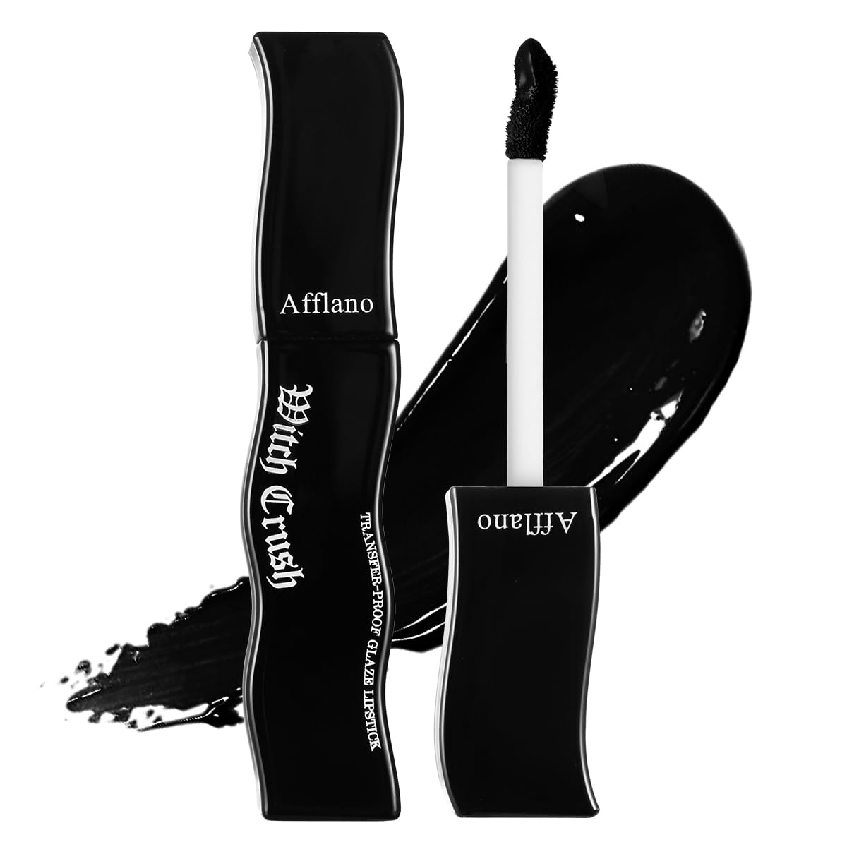 oygcee Black Gothic Lip Gloss - Long-Lasting, Waterproof & Non-Sticky | Moisturizing, High Pigmented Vegan Lip Gloss for Bold Cosplay, Vampire & Halloween Makeup