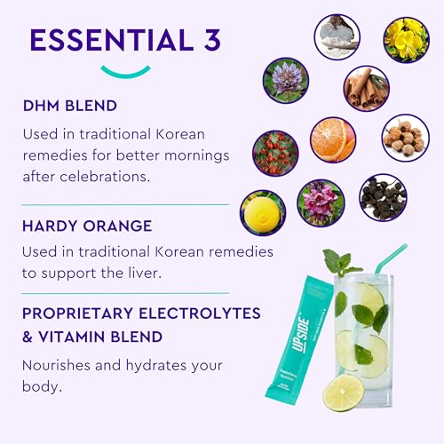 UPSIDE Pre-Celebration Vitamin Jelly Sticks | Natural Ingredients for Better Mornings | Eat One Before Celebrating | DHM, Hardy Orange, Electrolytes | Party, Wedding, Weekend & Vacation Essentials