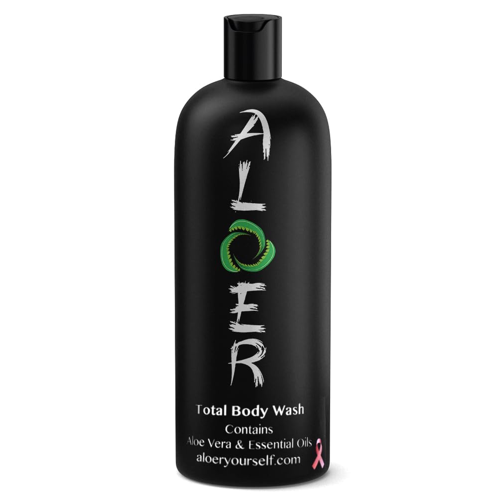 ALOER Total Body Cleanser, Unisex Multipurpose Moisturizing Natural Body Wash, Shampoo, 16 Ounce, Citrus, Vitamin E, Pure Aloe Vera and Essential Oils