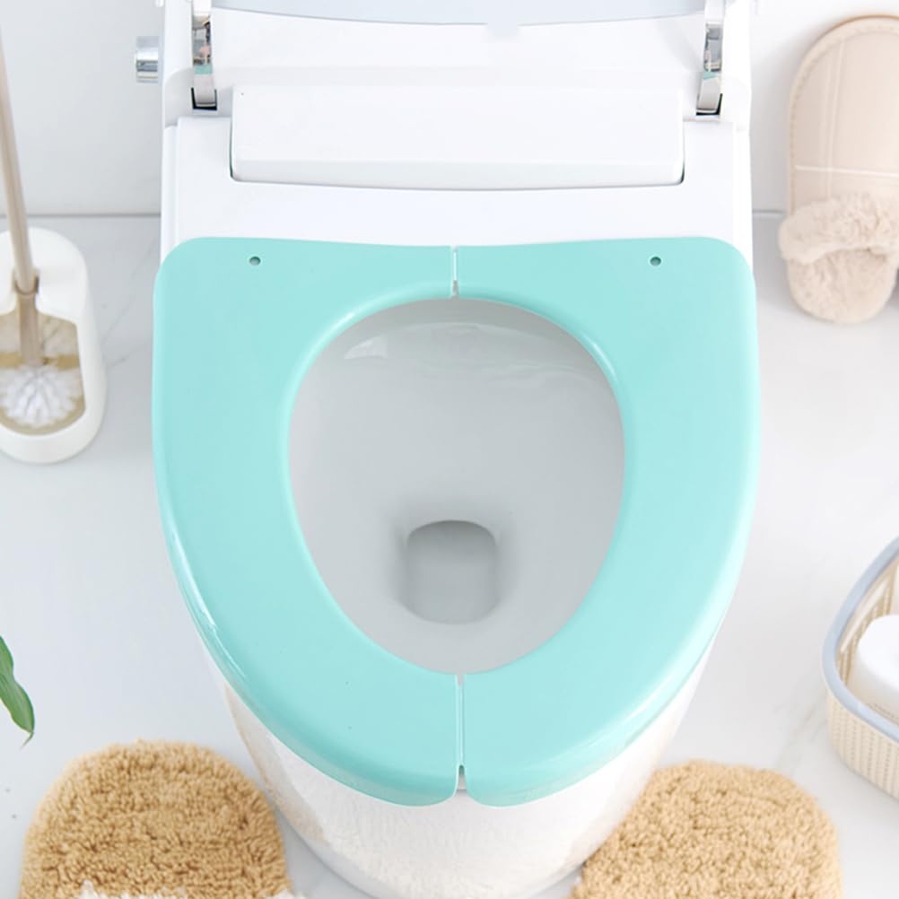 Folding Toilet Pad for Home Travel Potty Seat Washable Folding Safe Pad Training Toilet Seat Cover Cushion for and Kids (Green)