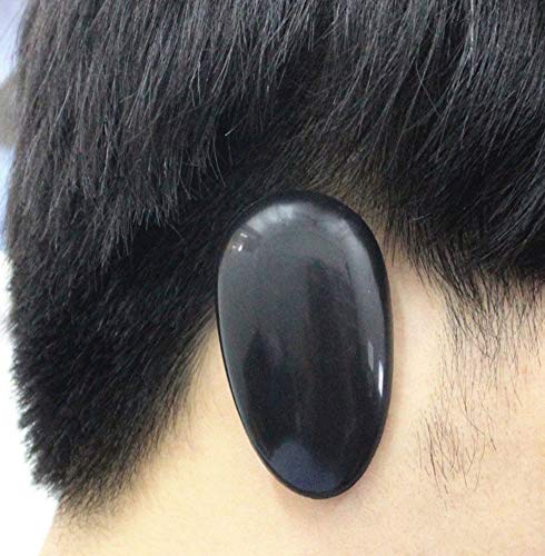 3 Pairs Professional Black Plastic Waterproof Hairdressing Dye Coloring Ear Cover Protector Earmuff Ear Caps Hair Salon Styling Kit for Hair Coloring