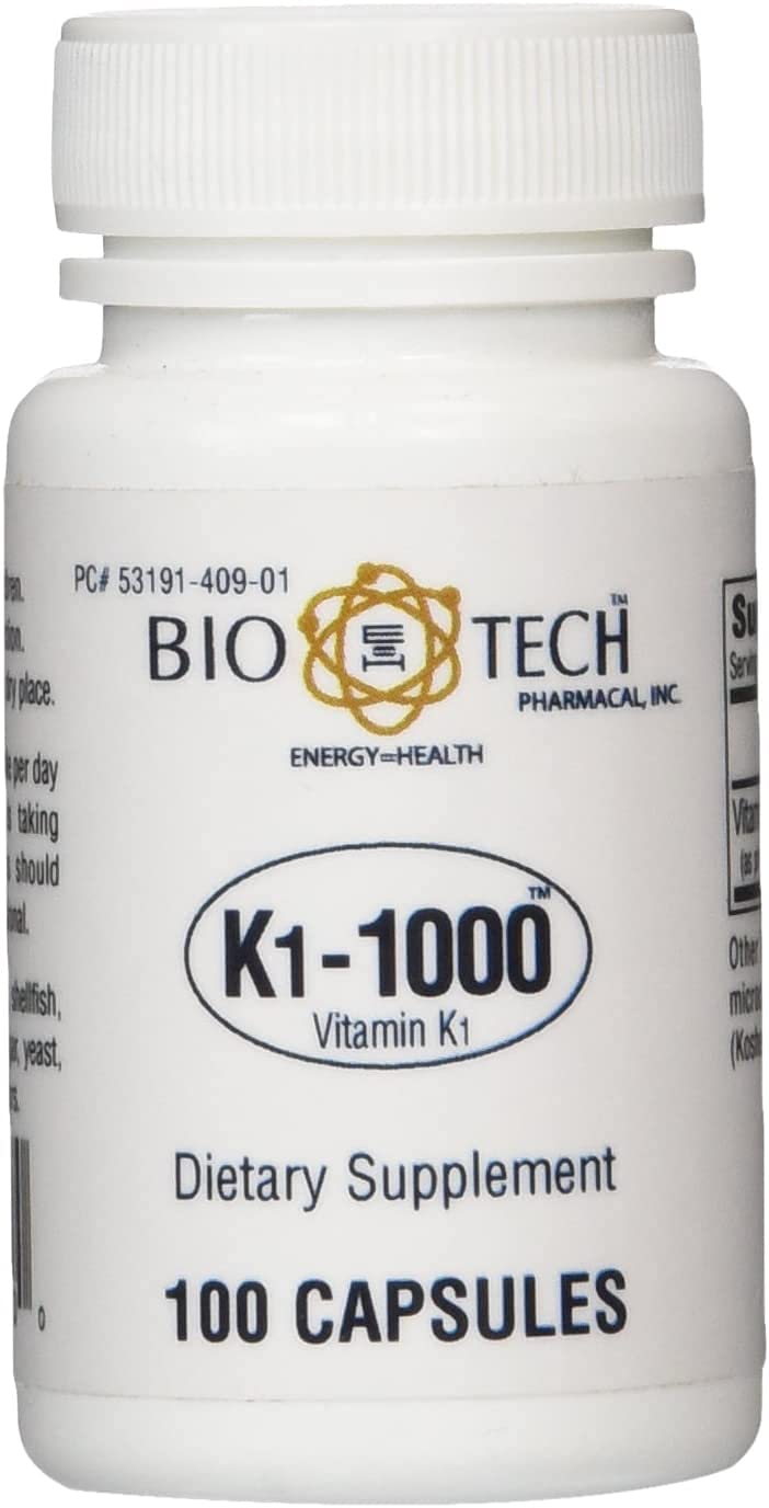Bio-Tech - K1-1000 (Vitamin K-1) 100 Capsules