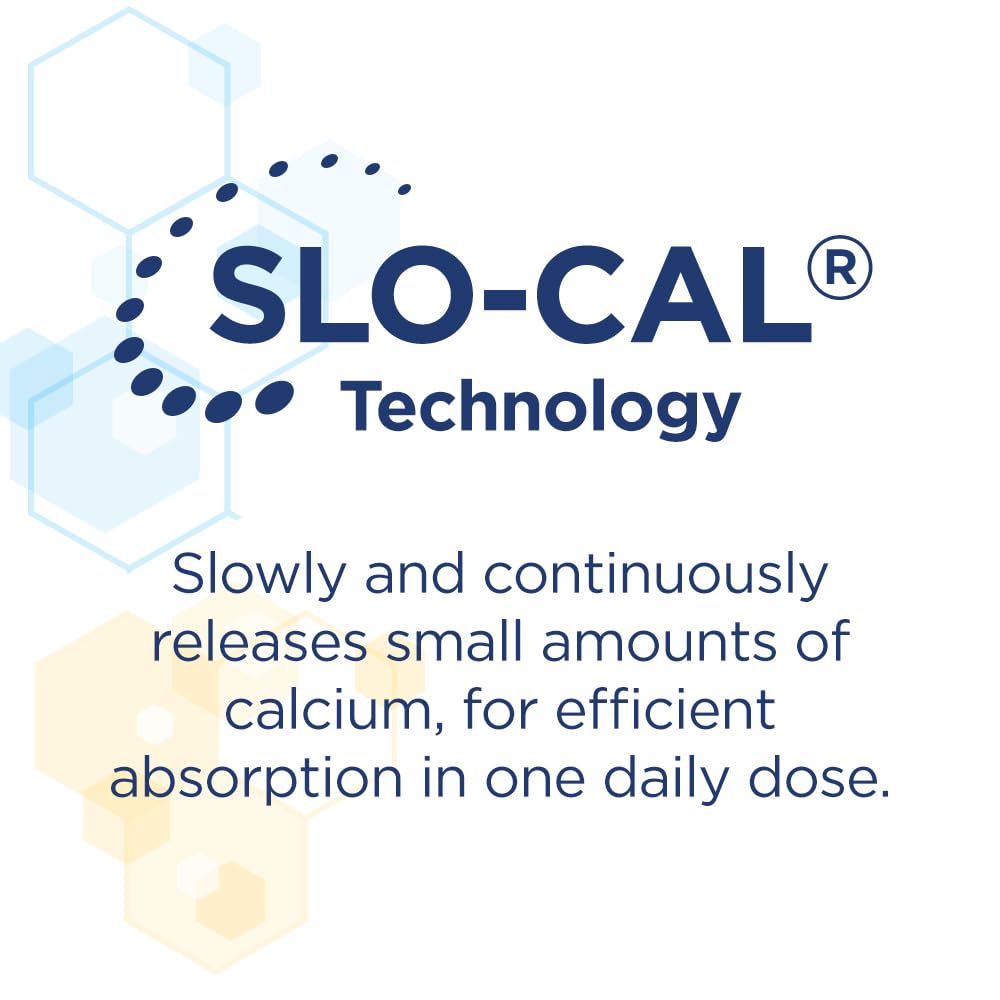 Citracal Slow Release 1200, 1200 mg Calcium Citrate and Calcium Carbonate with 25 mcg (1000 IU) Vitamin D3, Bone Health Support, Calcium Supplement for Ages 12+, Take Once Daily Caplet, 185 Count