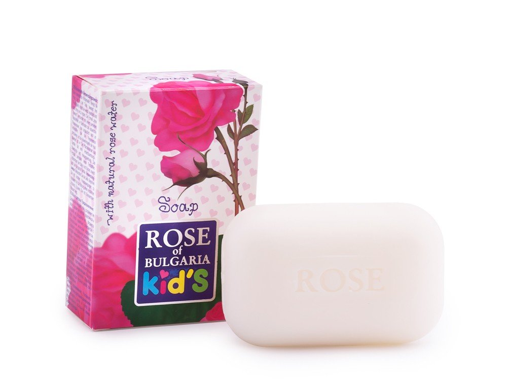 Rose of Bulgaria PARABEN FREE Baby Kids Children SOAP 100 g for Mild and Sensitive Skin With Natural Rose Oil, Camomile and Pure Rose Water