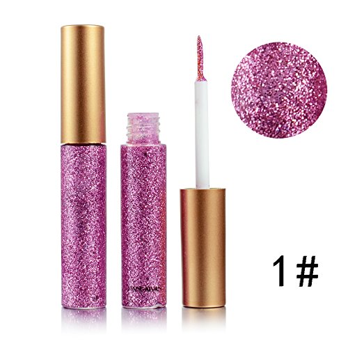Semilyn Glitter Liquid Eyeshadow 5 Color Metallic Sparkling Eyeliner Face Eye Cosmetic Glow Shimmer Makeup Shadow Long Lasting