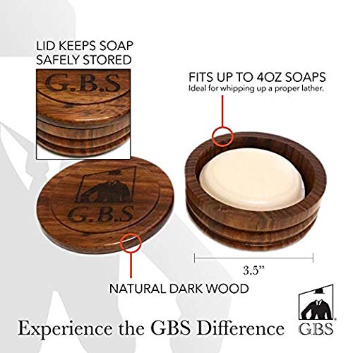 Gbs Wood Shaving Bowl - Fits up to 3 Oz Soap