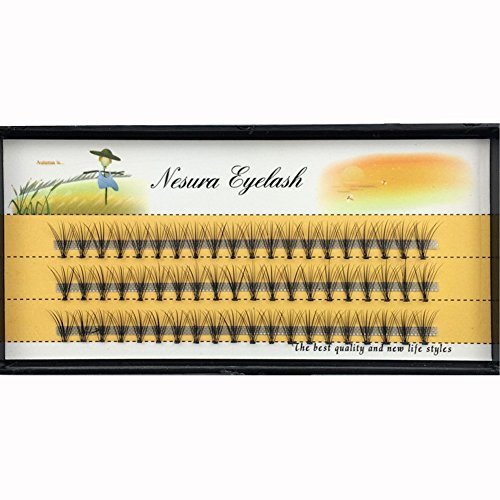 BODERMINCER 10D 60pcs Black Handmade False Eyelashes Natural Long Individual Eyelashes Extension Fake Lashes Makeup Beauty Cosmetic (10mm)