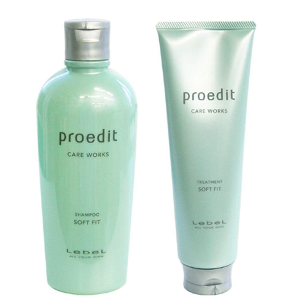 Lebel Proedit Care Works Hair Shampoo 300ml & Hair Ttreatment 250ml Set - Soft Fit
