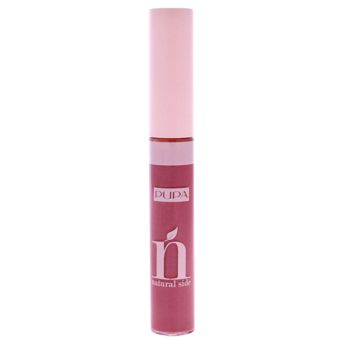 PUPA Milano Natural Side Lip Gloss - High Shine And Color Payoff - Nourishing Formula - Made With Natural Ingredients - Enriched With Oils To Moisturize The Lips - 005 Bright Rose - 0.17 OZ