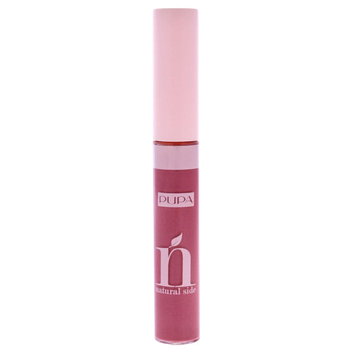 PUPA Milano Natural Side Lip Gloss - High Shine And Color Payoff - Nourishing Formula - Made With Natural Ingredients - Enriched With Oils To Moisturize The Lips - 005 Bright Rose - 0.17 OZ
